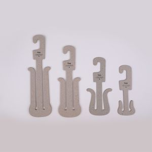 China Recycled Paper Custom Cardboard Hangers 10cm Width For Slippers And Shoes factory