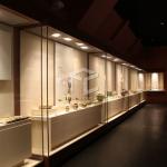 T4 LED Wooden Exhibition Show Case Monomer Design Museum Display Cabinets