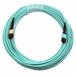 24 Fiber Optical MTP MPO Cable Assemblies OM3 10G Aqua 25 Meter Blue