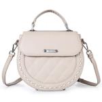 Genuine Leather Bag Fashion Handdags Rhombus Lattice Stitching Round Cross-body