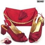 Supoo Italian ladies shoes matching bags high heel wedding shoes for bridal