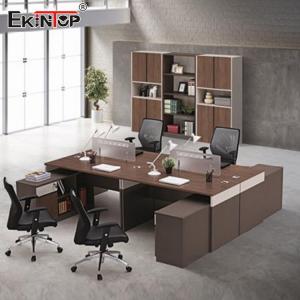 China Multifunctional Office Desk Cubicles , Wooden Workstation Desk For Office Clerk factory