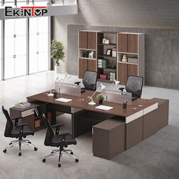 China Multifunctional Office Desk Cubicles , Wooden Workstation Desk For Office Clerk factory