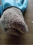Oilproof Thermal Latex Coated Gloves Blue Reinforced Insulated Acrylic Brushed