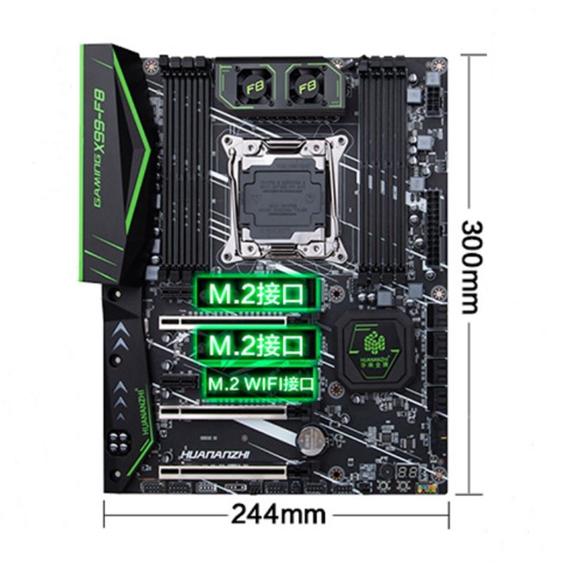 Customized X99 F8 motherboard X99 Motherboard with combo kit set DDR4 Desktop E5 2678v3/E5 2680v3 LGA2011