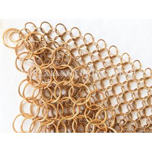 0.8*7mm Weld Type Chainmail Ring Mesh Curtain For Office Partition Screen