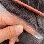INJECTION Thin Skin V-loop Human Hair Man Toupee Men Wig 1 Piece INDIAN Hair