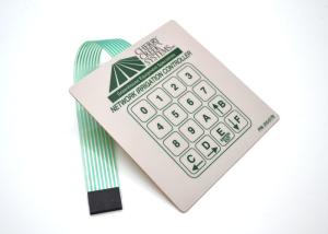 China White Push Button Membrane Switch , Scissor Switch Membrane Keyboard factory