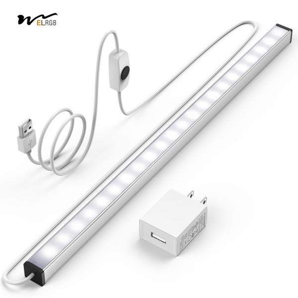 Kitchen Lighting 12 Inch Under Cabinet LED Light Strip Bar 5000K Dimmable USB