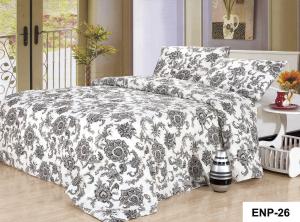 China Pigment Printed Brushed Microfiber Duvet Cover Polyester Bedsheet Set 3pcs factory