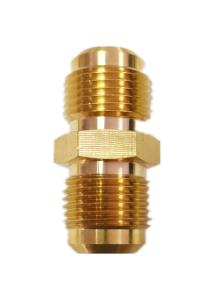 China 3/8 Inch Flare X 3/8 Inch Flare Brass Tube Fitting Hex Nipple brass factory