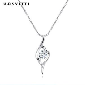 China 8g 28mm Angel Feather Necklace Silver Hypoallergenic Sterling Silver Necklace factory