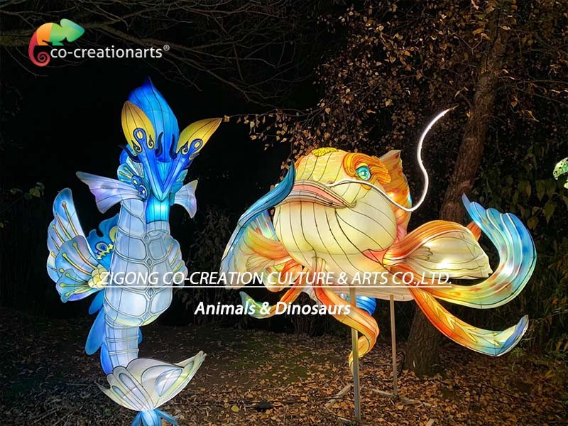 Aquarium Amusement Exhibition Chinese Festival Lanterns Hippocampus Animal Lanterns
