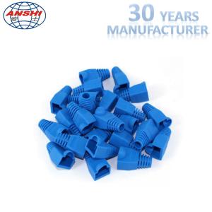 China Grey Blue RJ45 Keystone Jack RJ45 Plug Boot Female Diameter 5.5mm 6.0mm factory