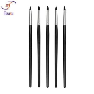 China Black 5pcs Dental Silicone Brush Pen Periodontal Tool factory
