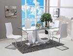 Simple 0.35CBM 50kgs 76cm Solid Wood Dining Table Set