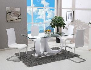 China Simple 0.35CBM 50kgs 76cm Solid Wood Dining Table Set factory