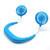 Colorful LED 1Ah 30mm Portable Hanging Neck Fan