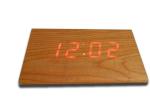 Fashion Design Triangle Shape Wooden Digital Alarm Clock
