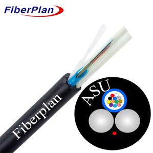 China Outdoor Aerial Flat ADSS ASU Fiber Optic Cable 2-24 Core 50-150m Span factory