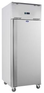 China Single Door Stainless Steel Upright Refrigerator R134a High Density Insulation Body factory