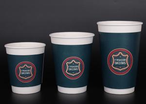 China 12oz Disposable Tea Cups With Lids For Coffee / Beverage , Promotional Logo Printing factory