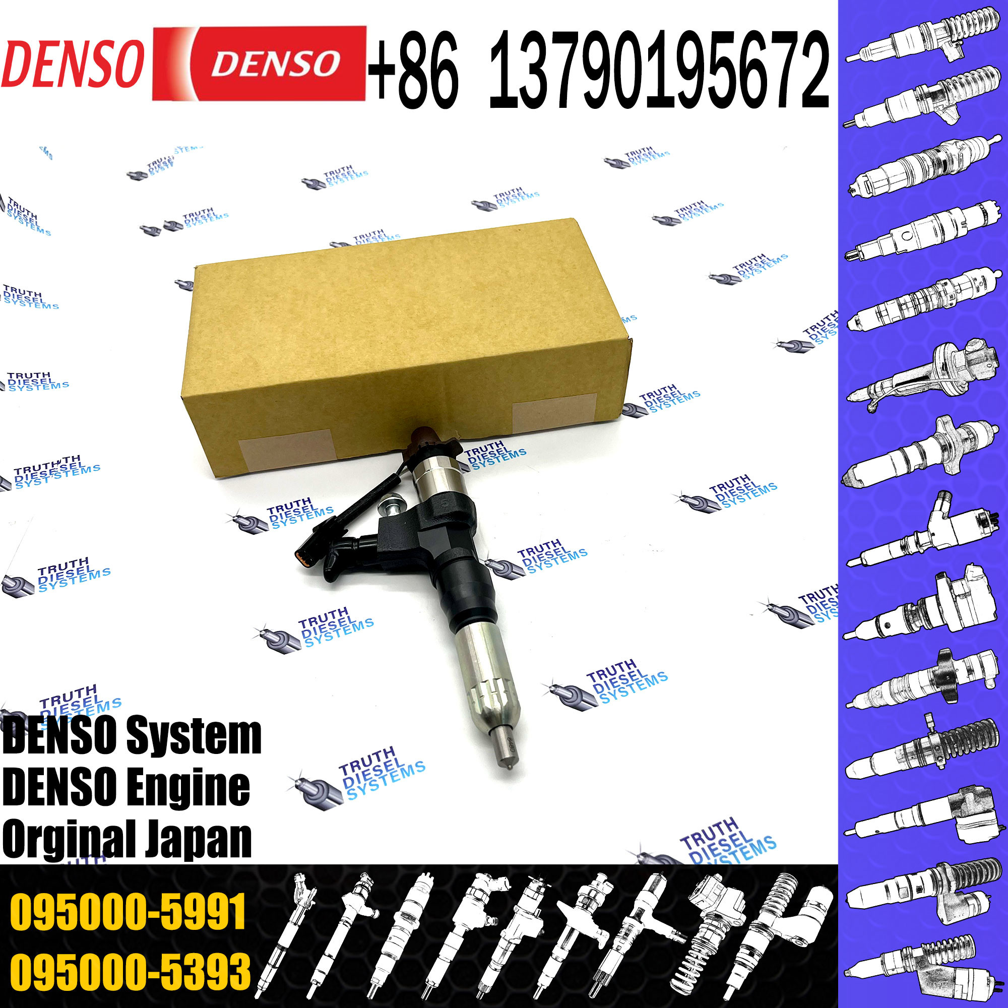 Common Rail Injector 095000-5990,095000-5991,095000-5992,095000-5993,23670-E0310,23670-E0311,23910-1410 For HINO J05D