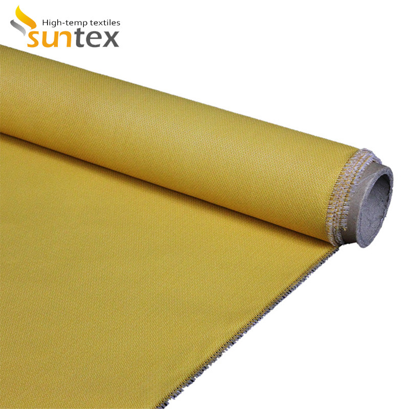 Yellow Silicone Coated Glass Cloth for Emergency Fire Blanket