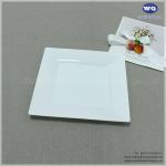 7 Inch Hot-Stamp Square Plate,Elegant Single Use Heavy-Duty Disposable Wedding