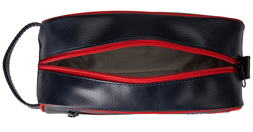 Waterproof Men PU Leather Travel Shaving Kit Bag