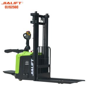 China CE Electric Double Stacker 1500kg Lifting 2530mm Forklift Pallet Stacker factory