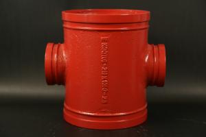 China Female End Type 4 Way Pipe Fitting For 1/2 Inch-14 Inch Ductile Iron Pipes factory