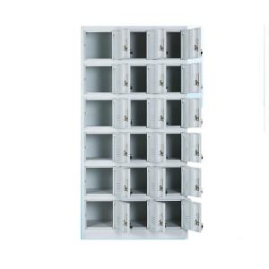 China 18 Door Key Lock Metal Storage Cabinet For Cell Phone Charge factory