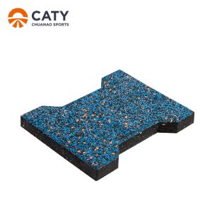 China H Shape Interlocking Rubber Pavers 20-50mm Anti Slip For Playground factory