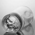 Glass Liquor Bottle for Whisky Gin Rum Vodka 500ml Capacity and Cork Stopper