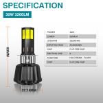 6 Light Built-in Drive Hi/Lo Beam Flash Motorcycle LED Headlight for Four Lines