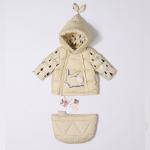 Bilemi Blue Print Goose Down All In One Cartoon Fox Outdoor Footless Overall Set