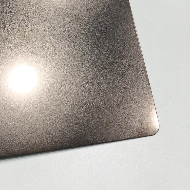 inox 304 0.5mm Anti-Fingerprint Finish PVD Black Coating On Sandblasted Stainless Steel Sheet