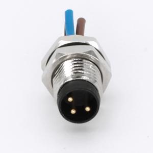 China Panel Mount M8 Male Connector 3/4/5/6/8Pin Front Mounting 0.5m Pre Wired factory