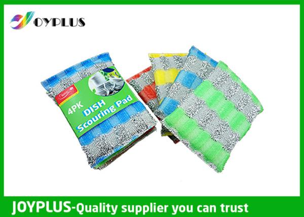 Durable Non Abrasive Scouring Pad , Dish Cleaning Scrubber Nylon / Sponge