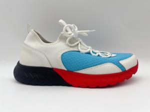 China Red Blue Womens Leisure Shoes Soft Nappa Pu With One Unit Rubber Outsole factory