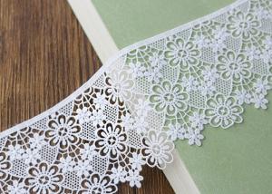 China Embroidery French Venice Guipure Cotton Lace Trim / Floral Lace Ribbon factory