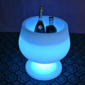 China Wine Plastic LED Ice Bucket Flashing Rechargeable For Outdoor factory
