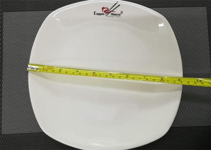 Square Dish Plate With Customized-Logo Porcelain Dinnerware Sets Dia. 23cm