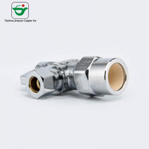 China Chrome Plated 1/2x3/8x3/8 Compression Angle Stop Valve on sale