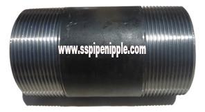 China Two Male Threaded Pipe Nipples High Precision Black Steel Nipple factory