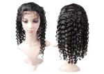 150% Density Custom Full Lace Wigs Deep Wave 10 - 28 Inch Natural Color