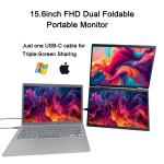 Horizontal 250 Nit Brightness Dual Laptop Monitor Extender 1920x1080
