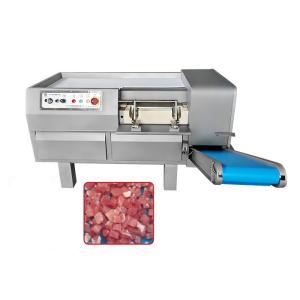 Automatic Chicken Meat Processing Dicing Machine With Outlet Conveyor Belt