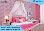 Bedding Room Purple Modern Removable Wallpaper For Bedroom Walls , Moisture